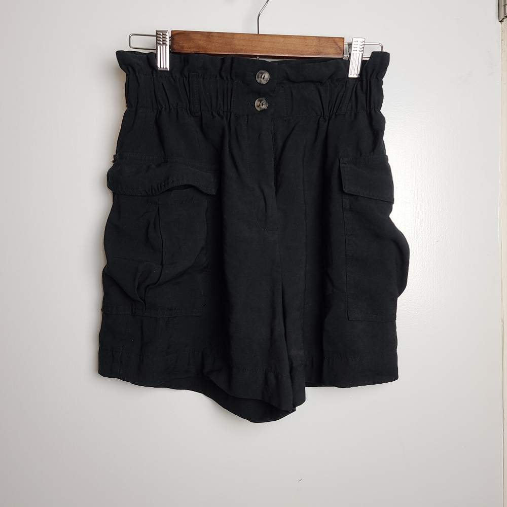 High-waist Paperbag Shorts